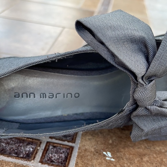 Ann Marine Grey Herringbone Heels - Picture 5 of 6